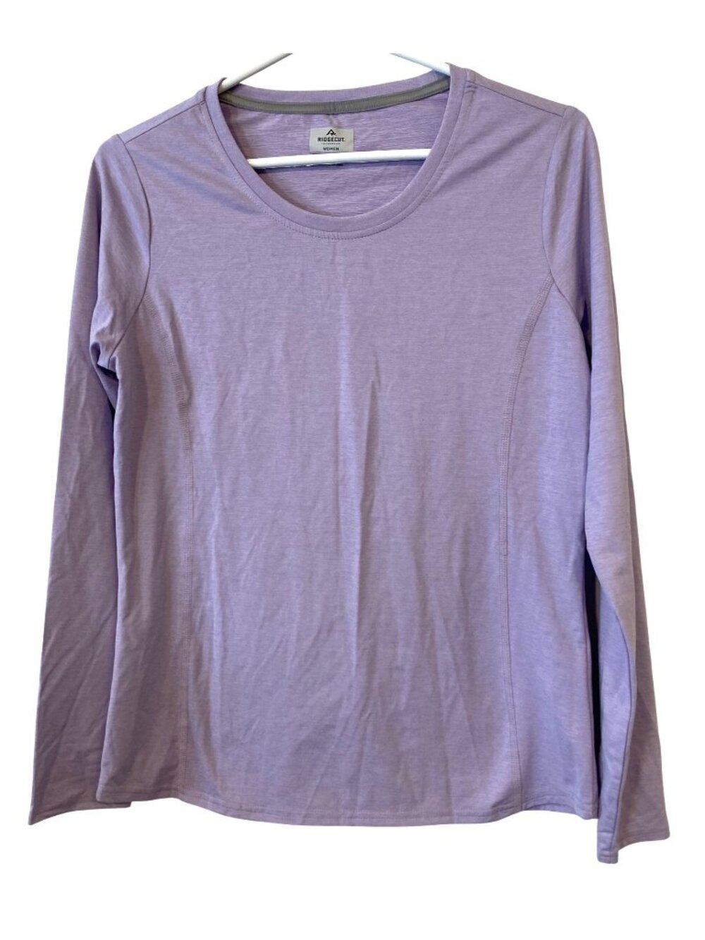 Ridgecut Womens Lavender Long-Sleeve Crew Neck Shirt XS Lightweight Casual Top